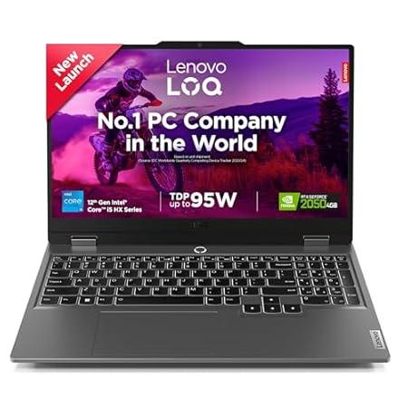 Lenovo LOQ 2024, Intel Core i5-12450HX, 12th Gen, NVIDIA RTX 2050-4GB, 24GB RAM, 512GB SSD, FHD 144Hz 300Nits, 15.6"/39.6cm, Windows 11, Grey, 2.4Kg, 83GS00CKIN, 100% sRGB, 1Yr ADP Free Gaming Laptop